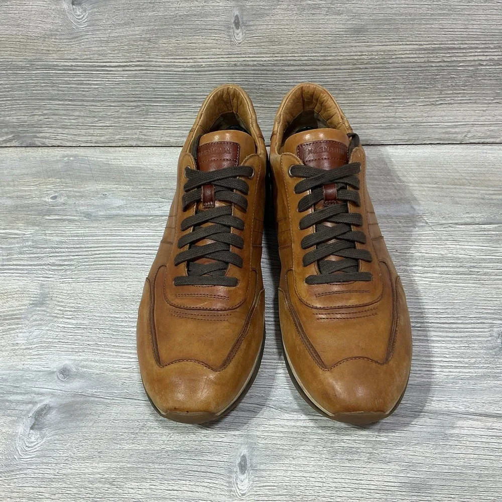 Men's Magnanni Ibiza Honey Brown Leather Sneakers Shoes Portugal Size 13 M 18837